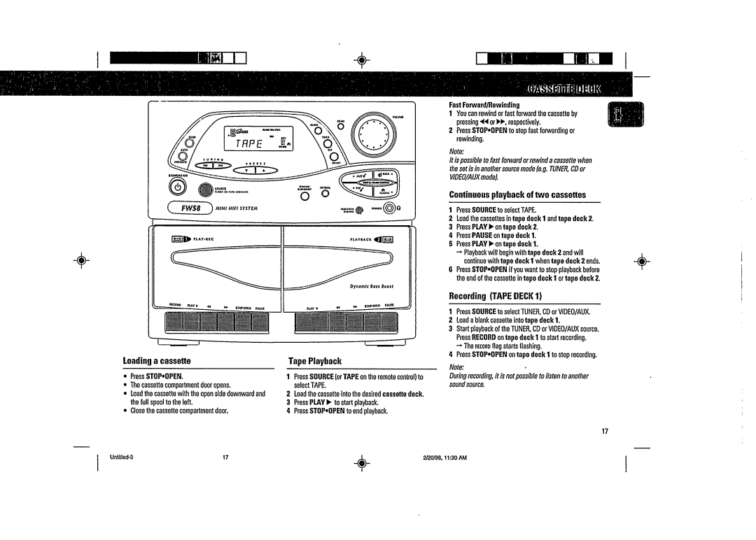 Magnavox FW58 manual 