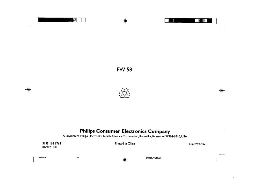 Magnavox FW58 manual 