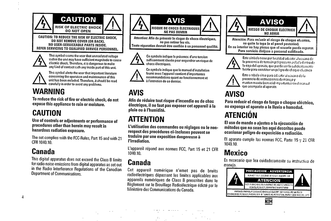 Magnavox FW62C manual 