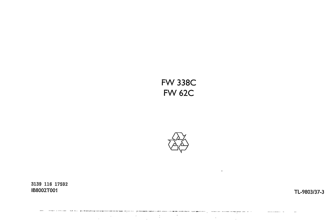 Magnavox FW62C manual 