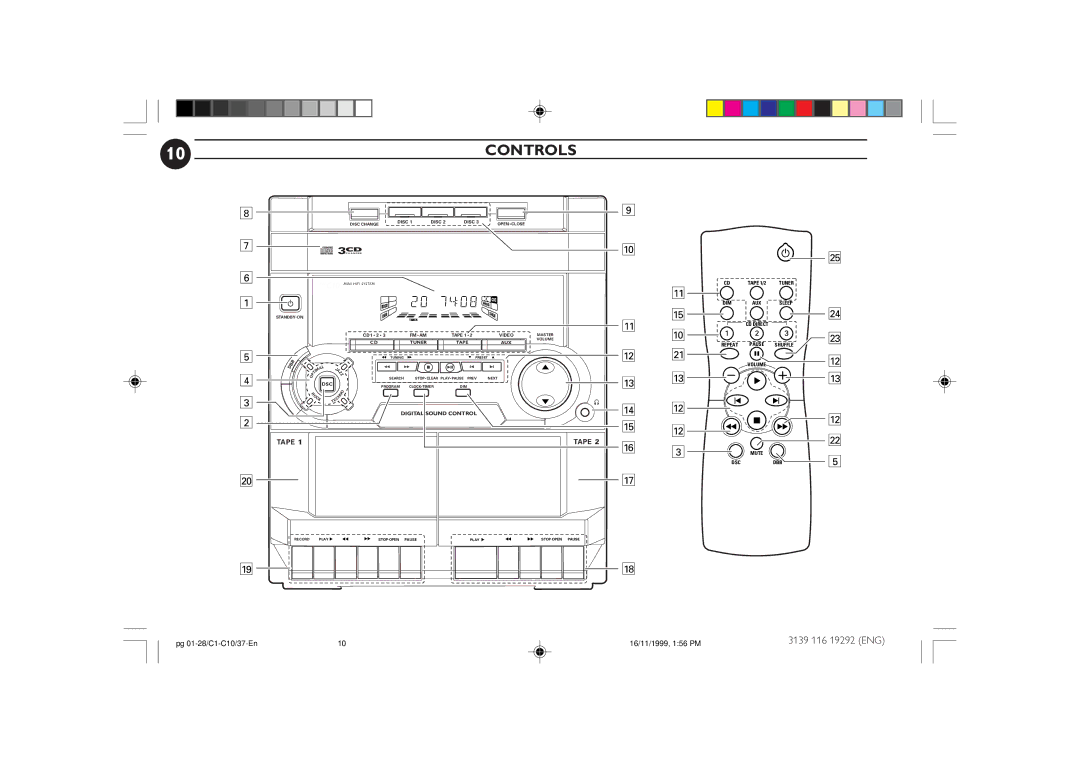 Magnavox FWC10C37 manual Controls, Disc 