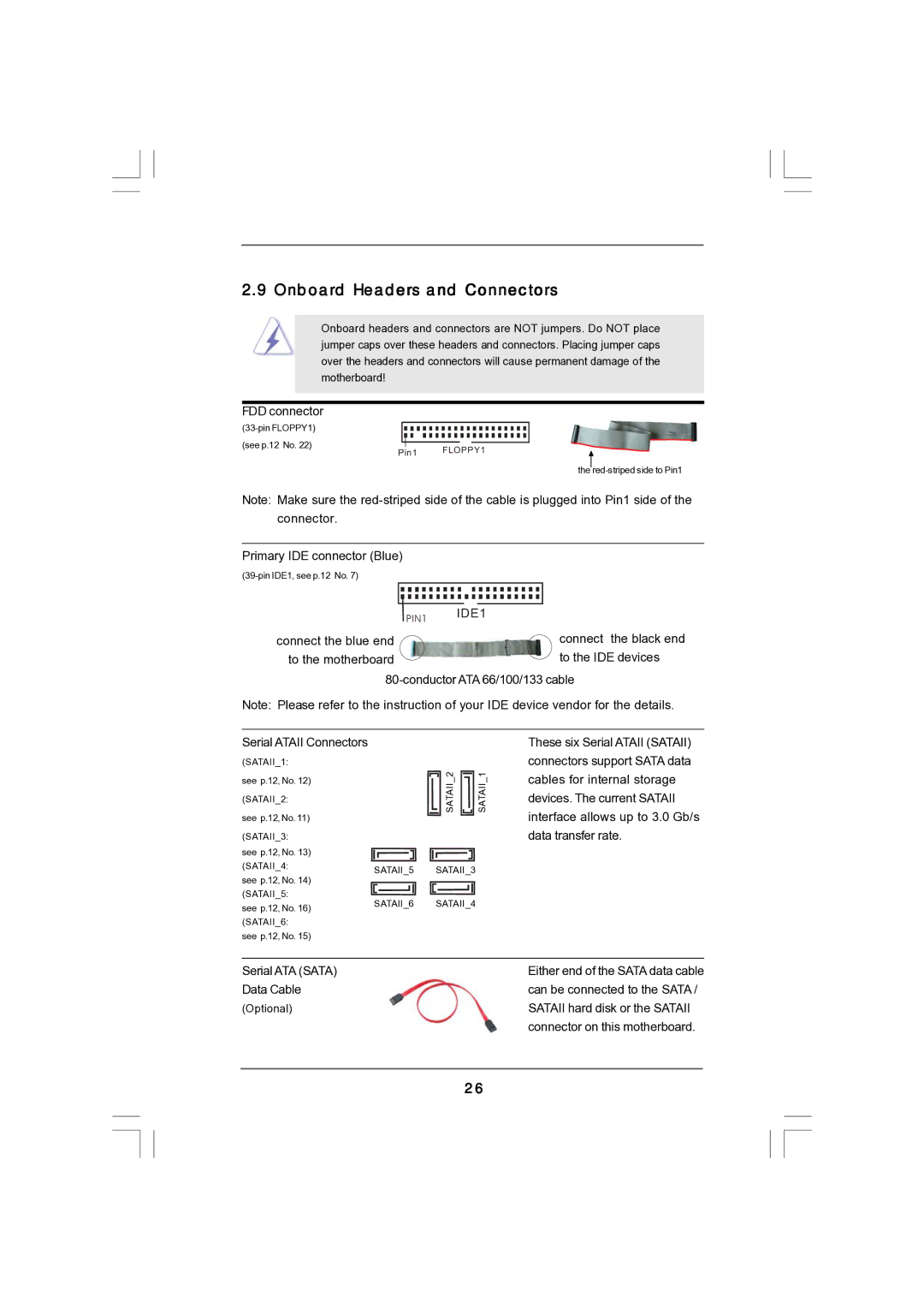 Magnavox G43TWINS-FULLHD user manual Onboard Headers and Connectors, IDE1 