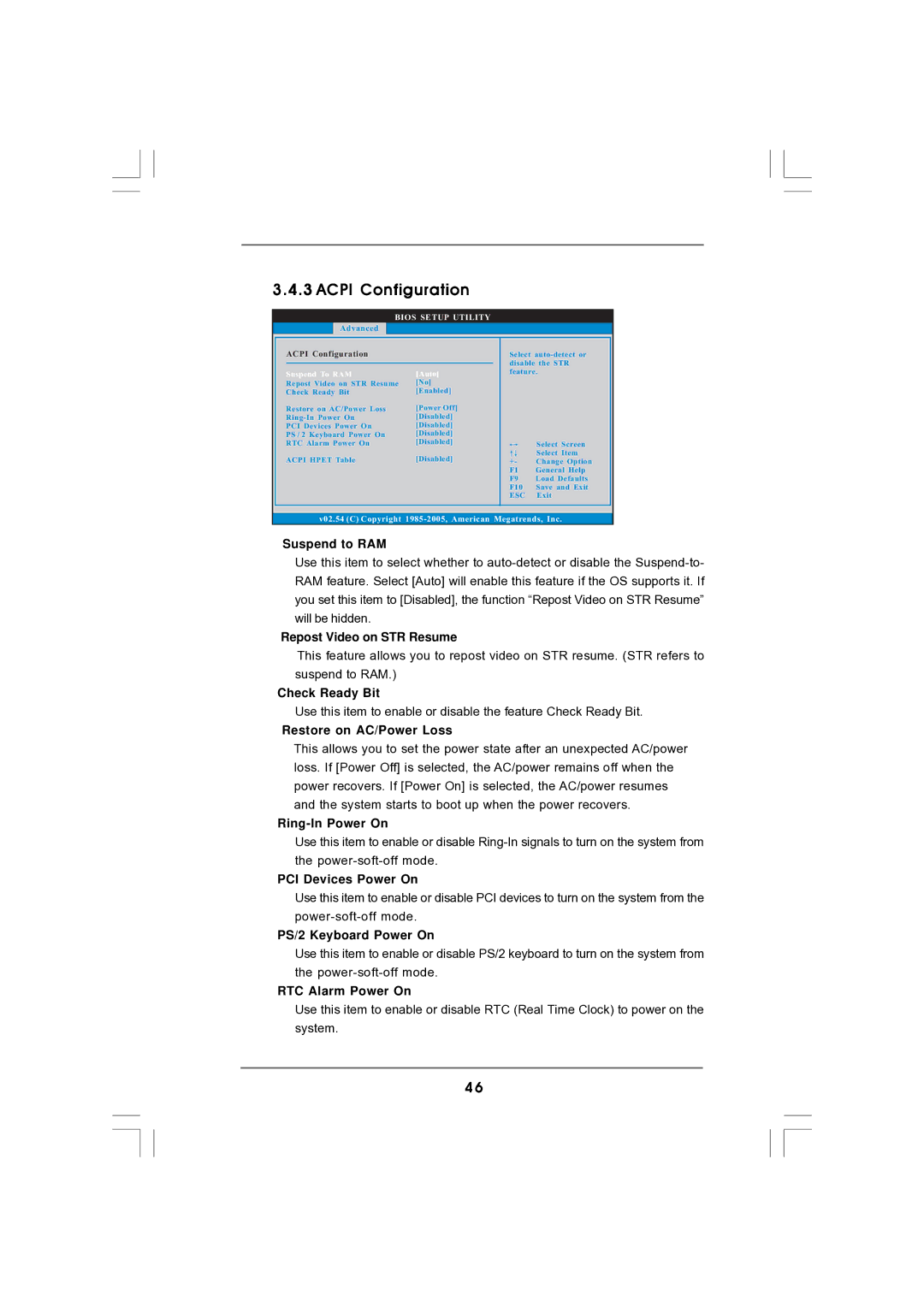 Magnavox G43TWINS-FULLHD user manual Acpi Configuration 