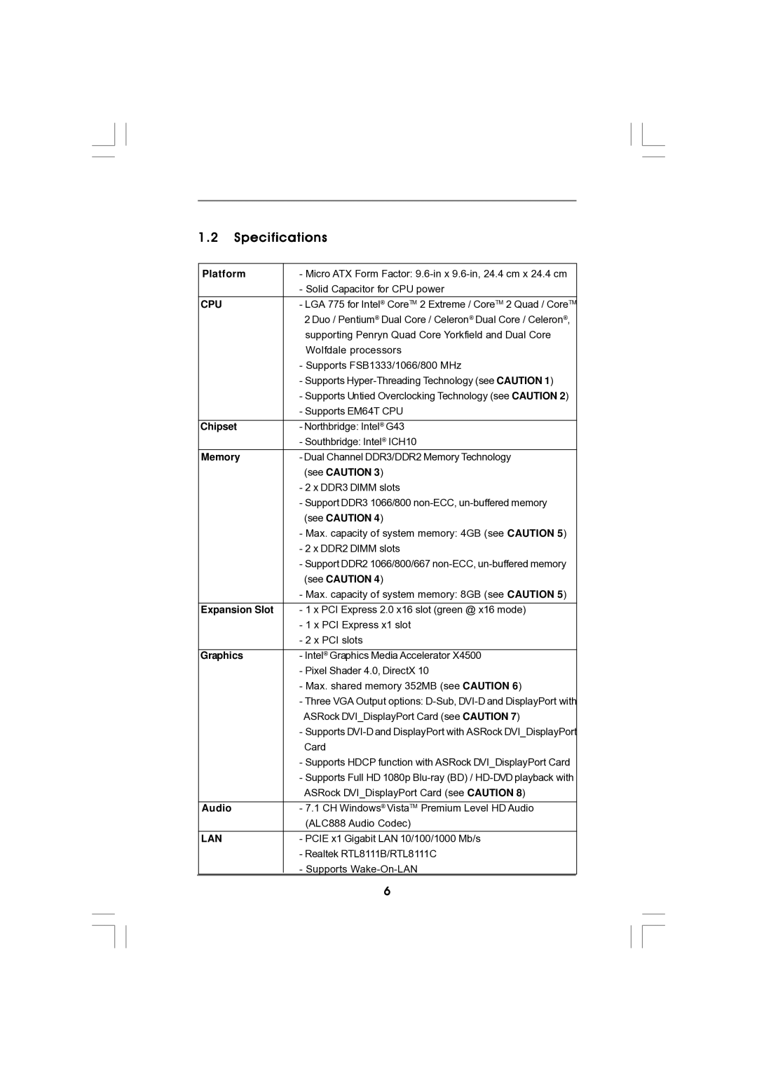 Magnavox G43TWINS-FULLHD user manual Specifications 