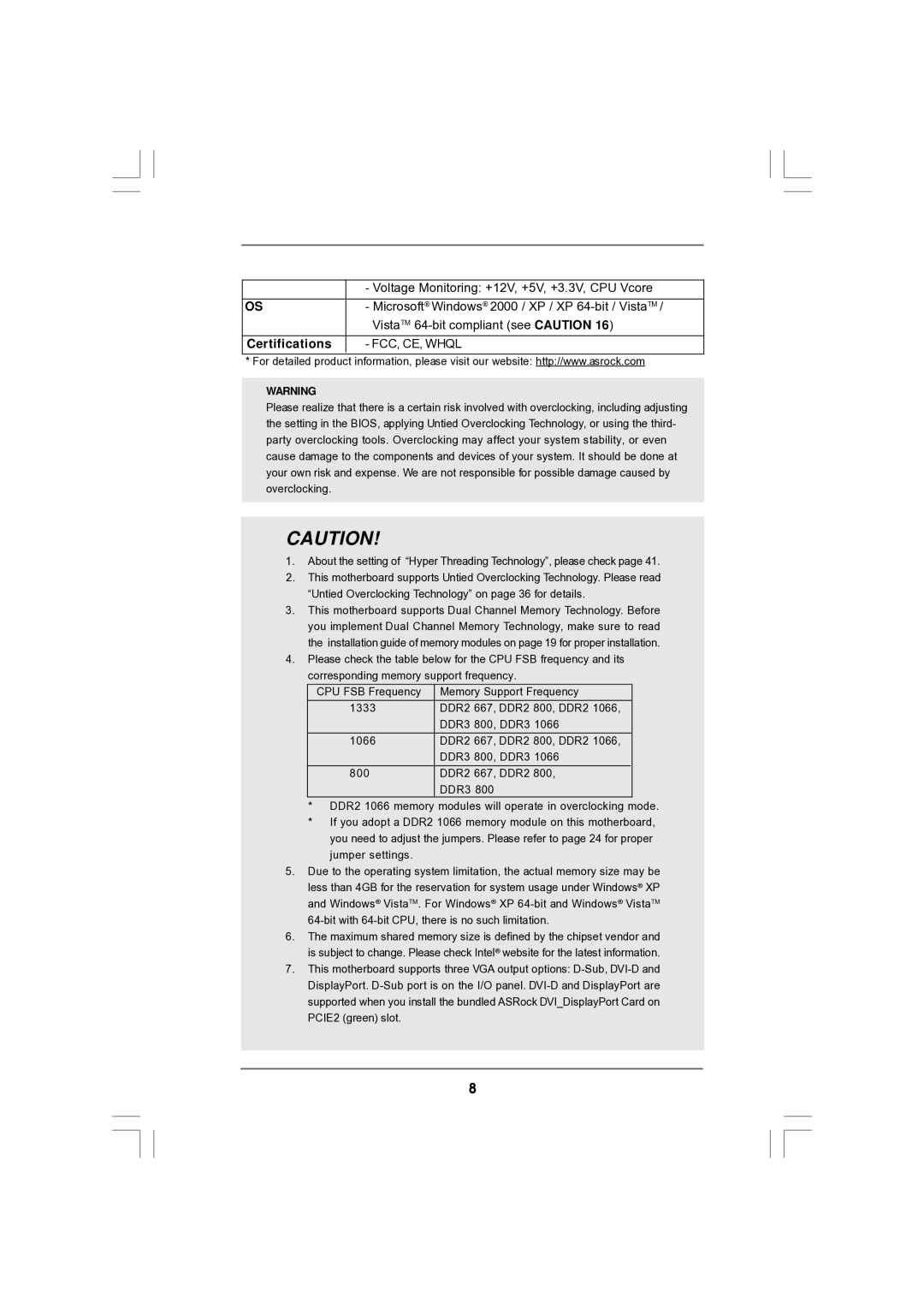 Magnavox G43TWINS-FULLHD user manual Certifications, FCC, CE, Whql 