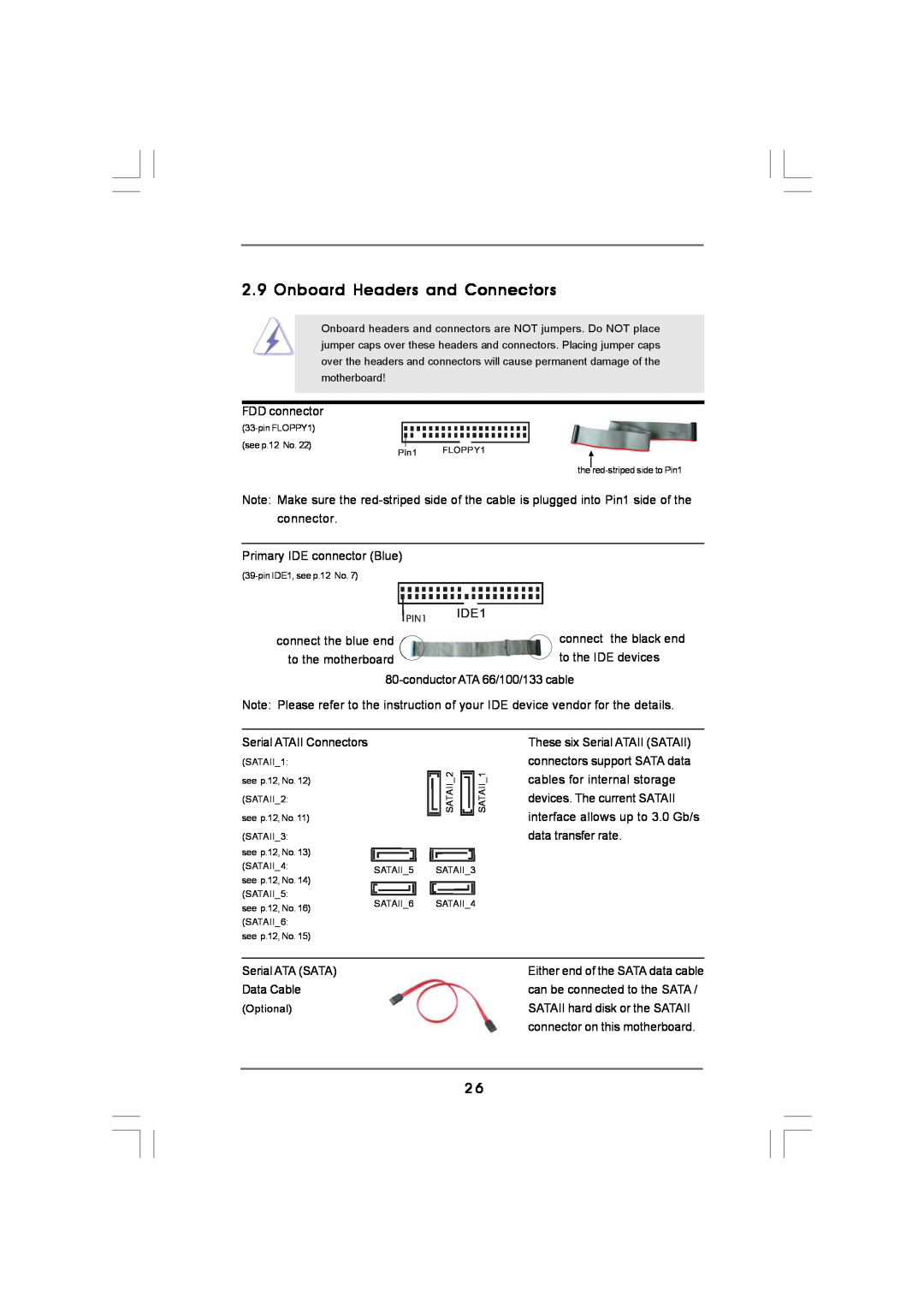 Magnavox G43TWINS-FULLHD user manual Onboard Headers and Connectors, IDE1 