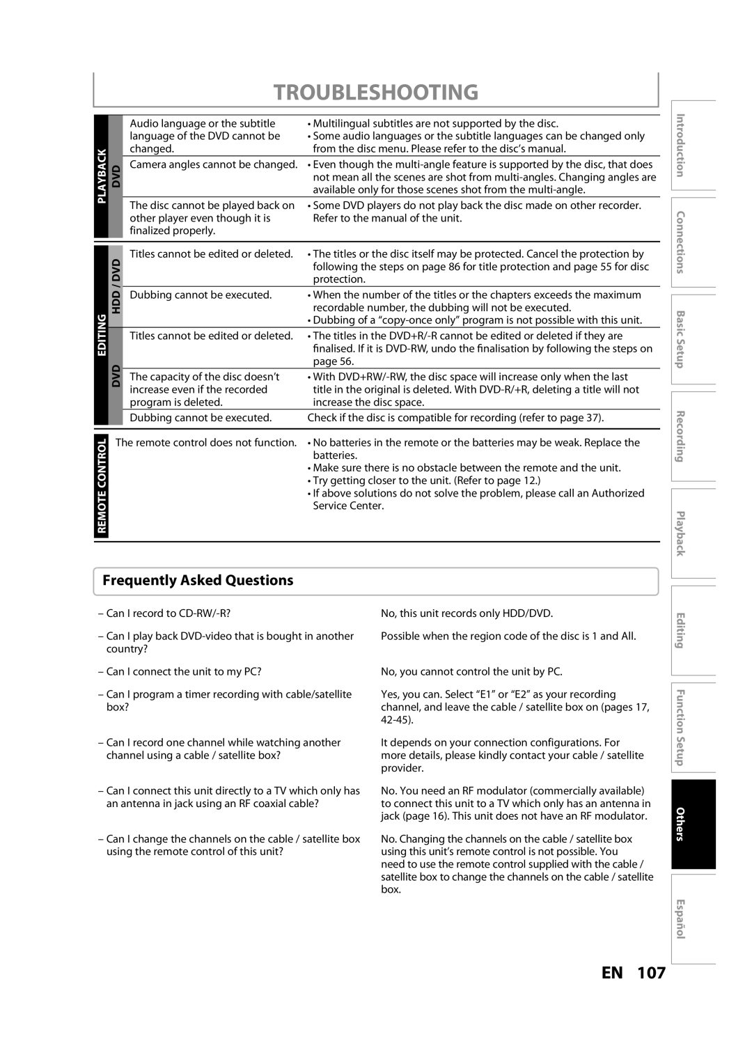 Magnavox H2080MW8 owner manual Frequently Asked Questions 