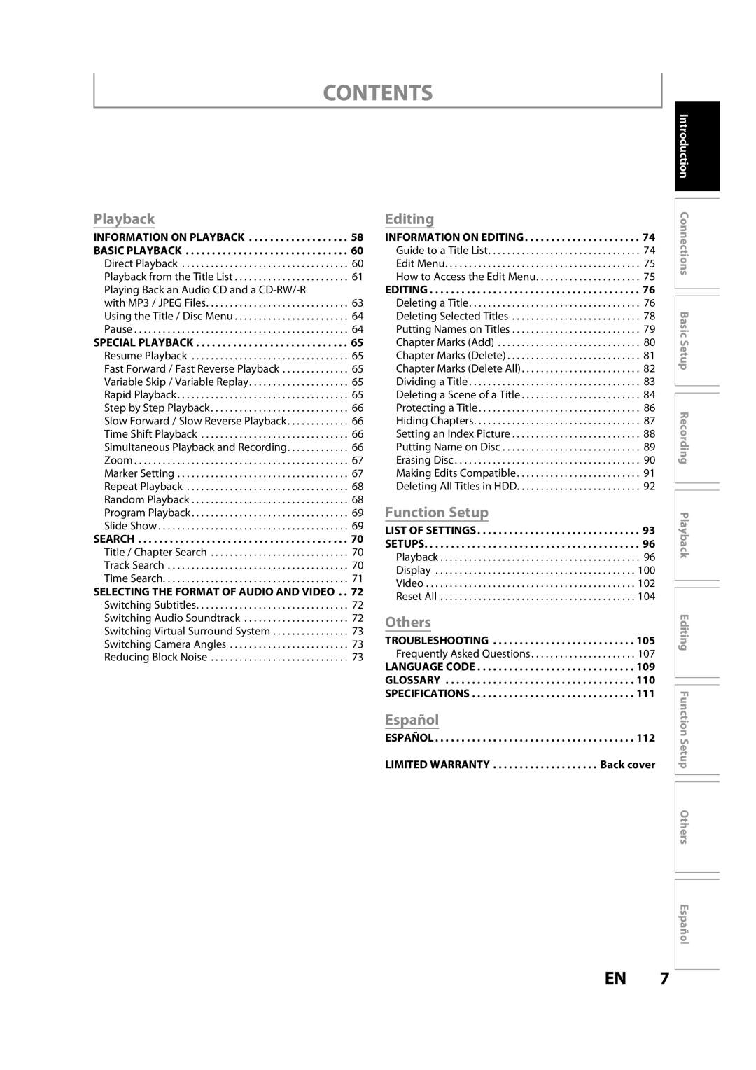 Magnavox H2080MW8 owner manual Contents 