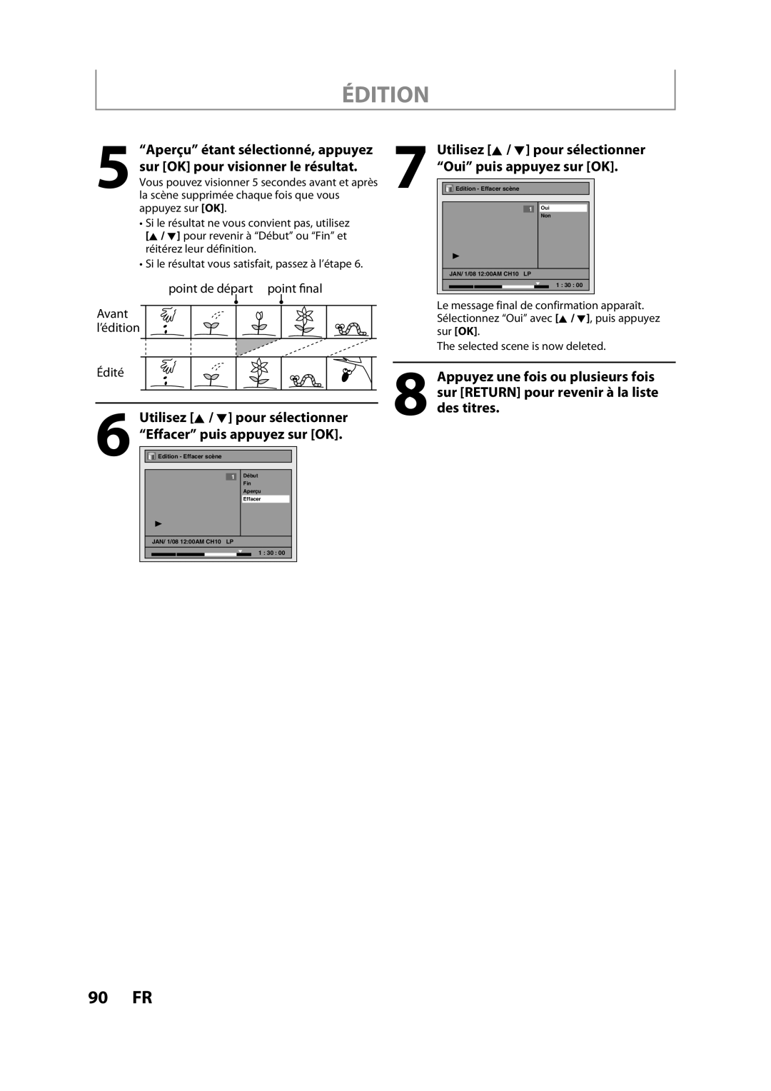 Magnavox H2160MW9 owner manual Sur OK pour visionner le résultat Oui puis appuyez sur OK 