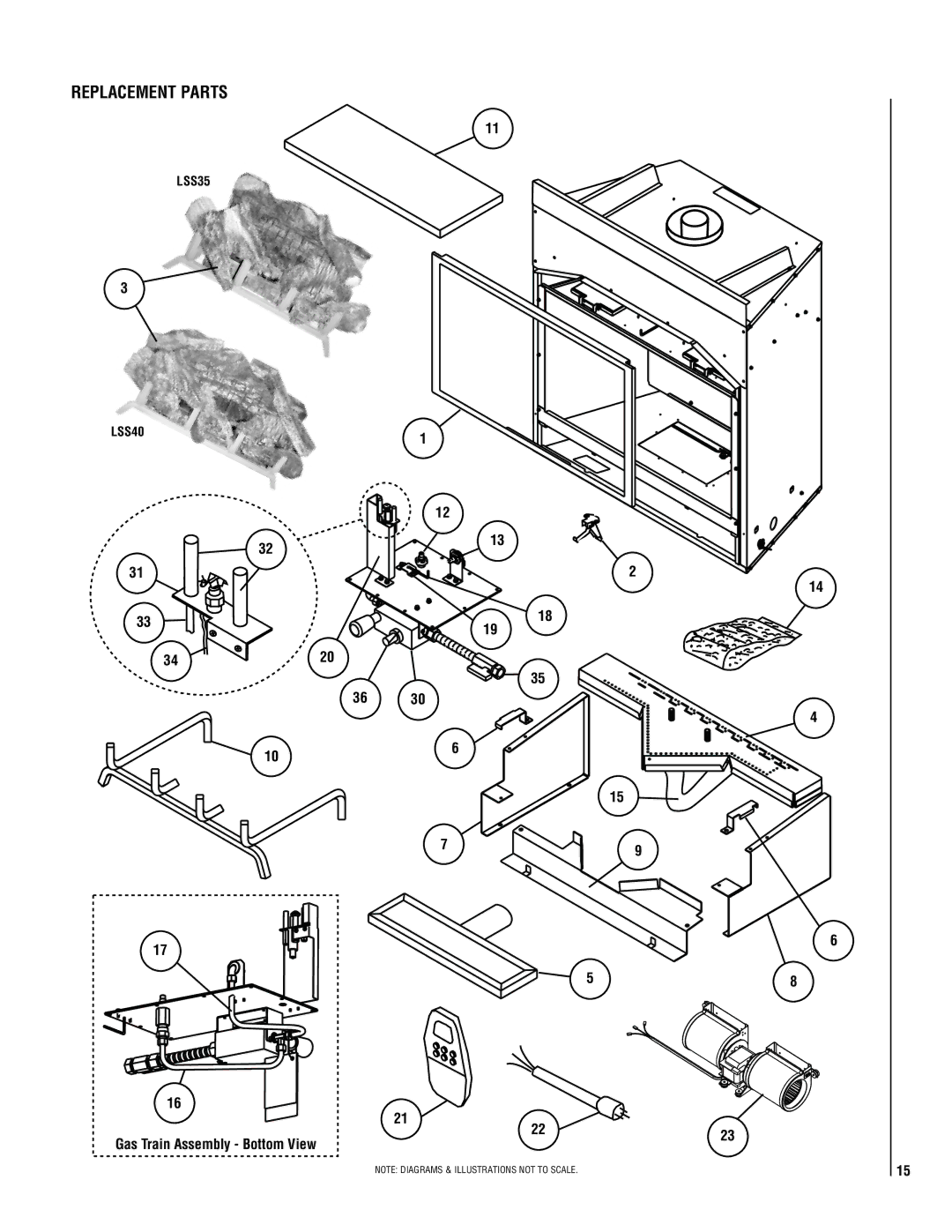 Magnavox LSS-40CP manual Replacement Parts 