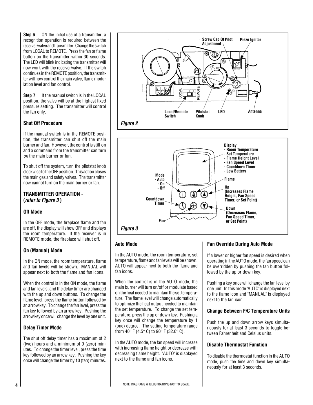 Magnavox LSS-40CP manual Shut Off Procedure, Off Mode, On Manual Mode, Delay Timer Mode, Fan Override During Auto Mode 