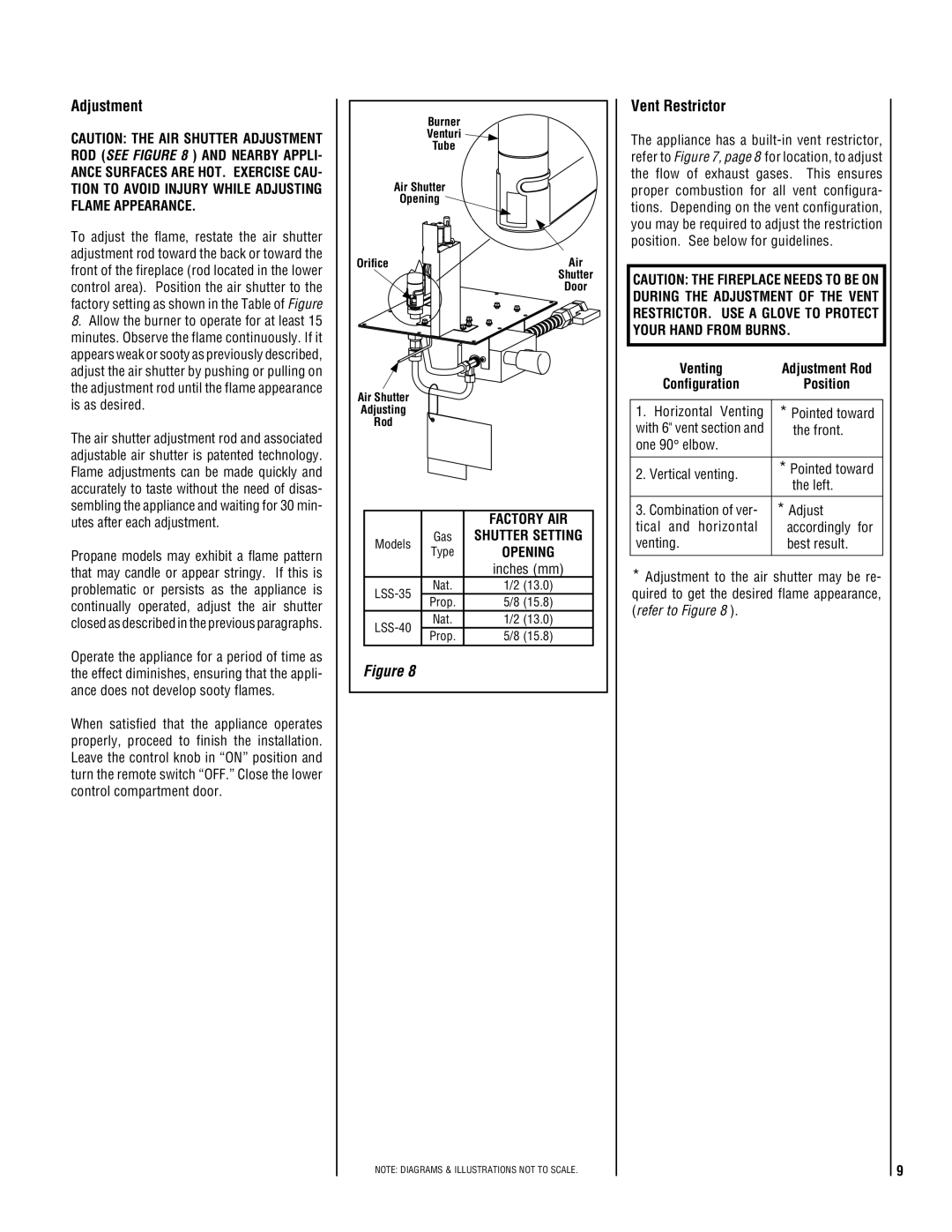 Magnavox LSS-40CP manual Adjustment, Vent Restrictor, Venting, Configuration 