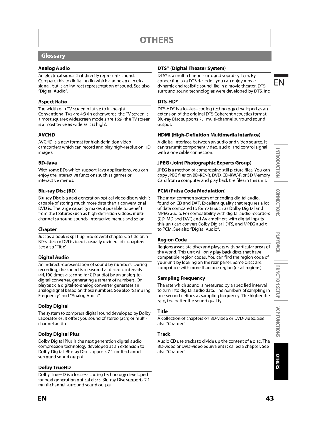 Magnavox MBP110V/F7 owner manual Glossary 