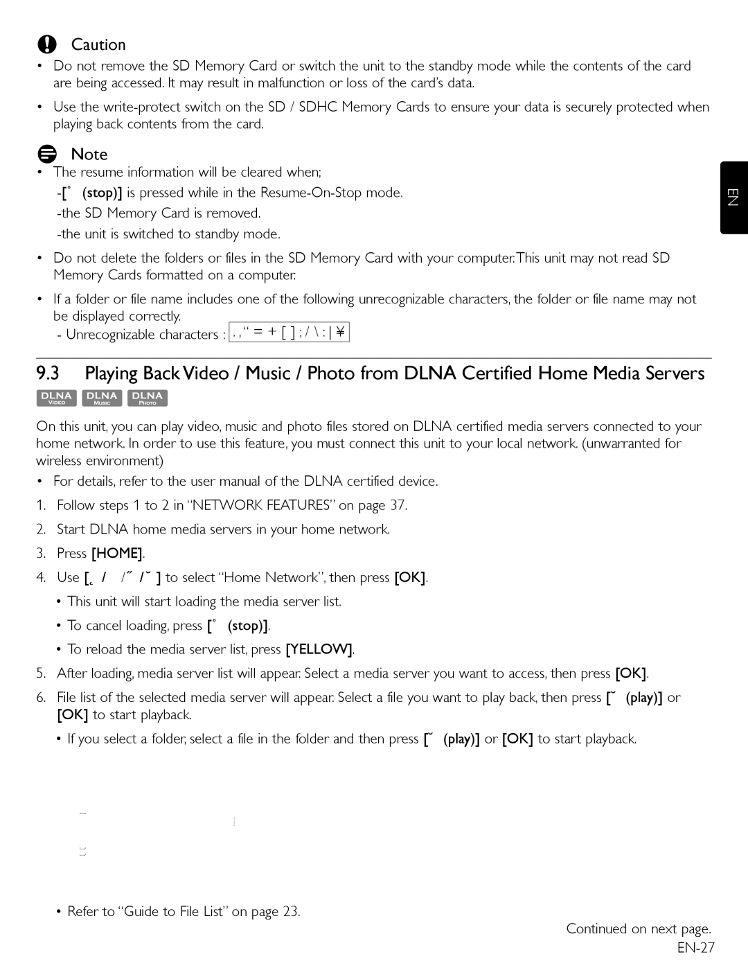 Magnavox MBP5210 owner manual Refer to Guide to File List on 