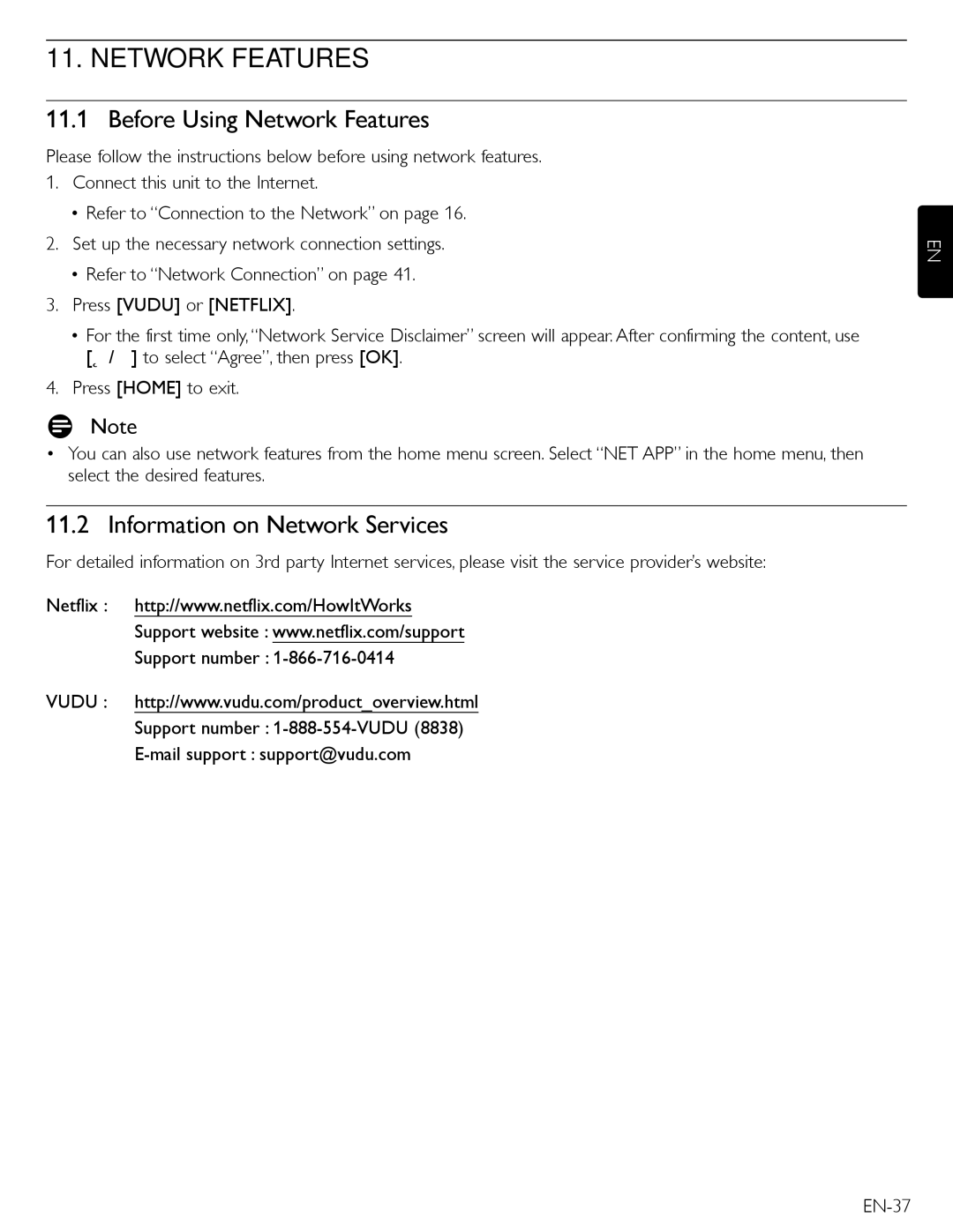 Magnavox MBP5210 owner manual Before Using Network Features, Information on Network Services 