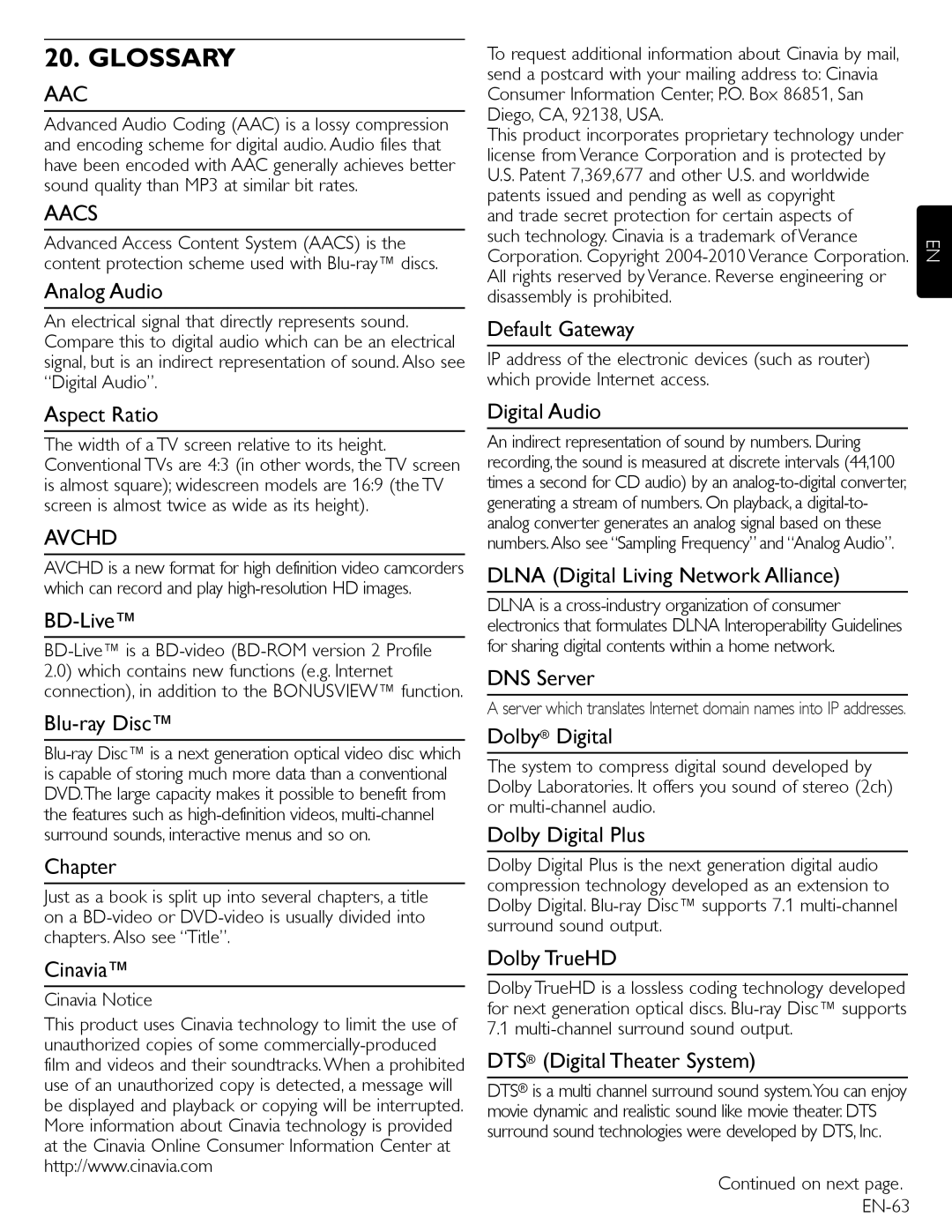 Magnavox MBP5210 owner manual Glossary 