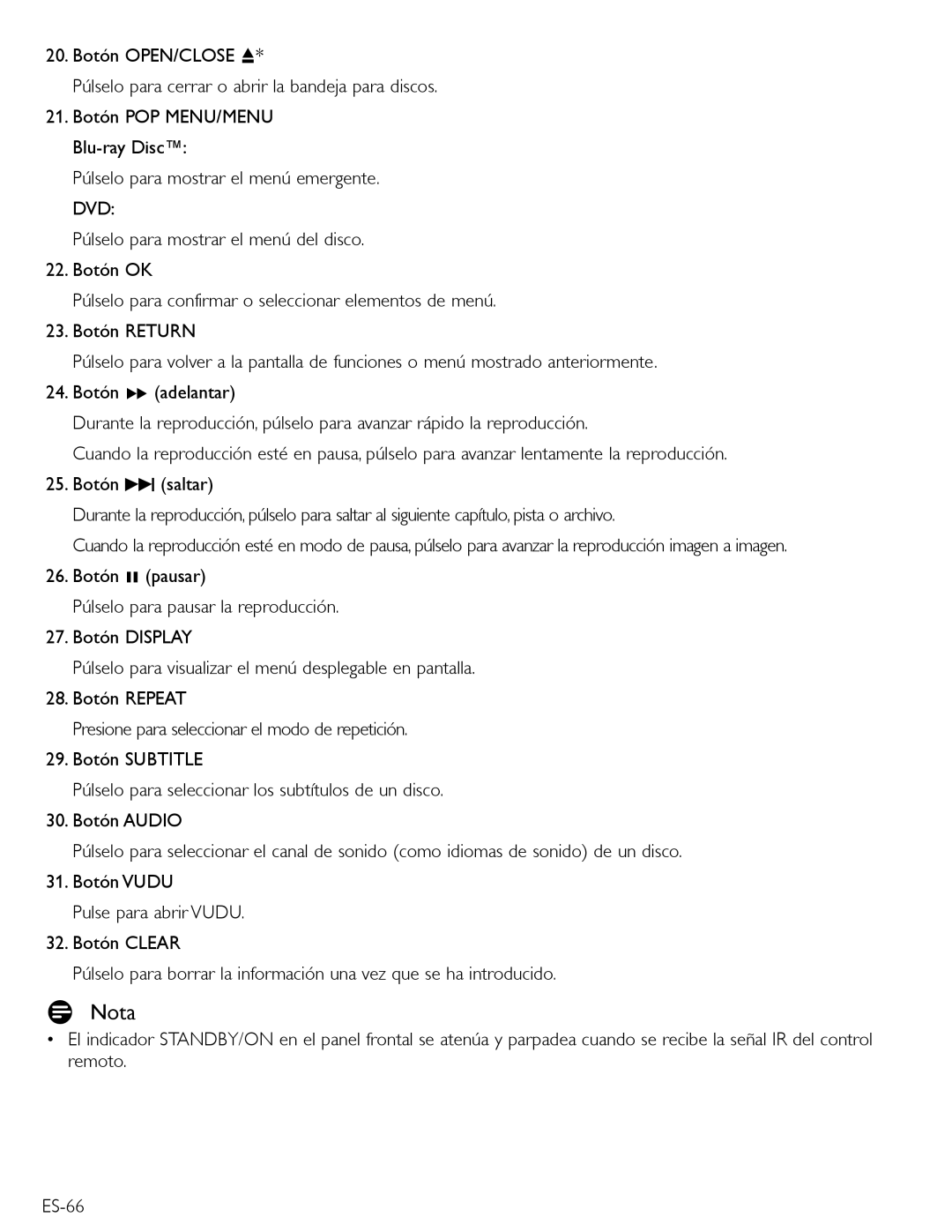 Magnavox MBP5210 owner manual Nota 