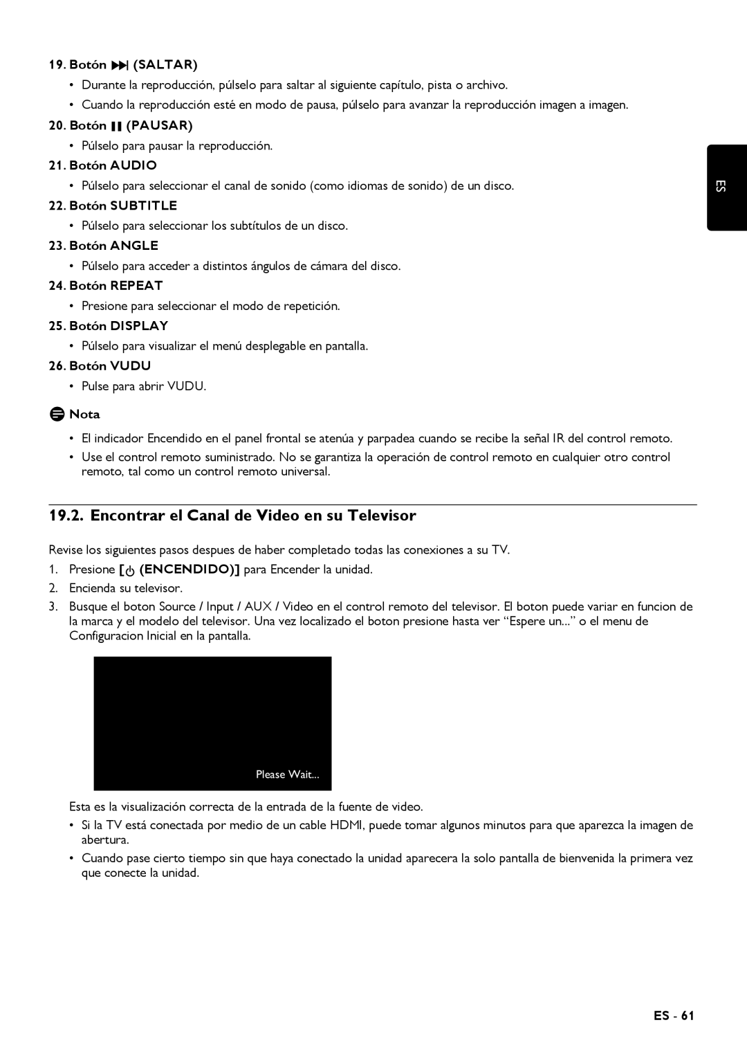 Magnavox MBP5320 owner manual Encontrar el Canal de Video en su Televisor 