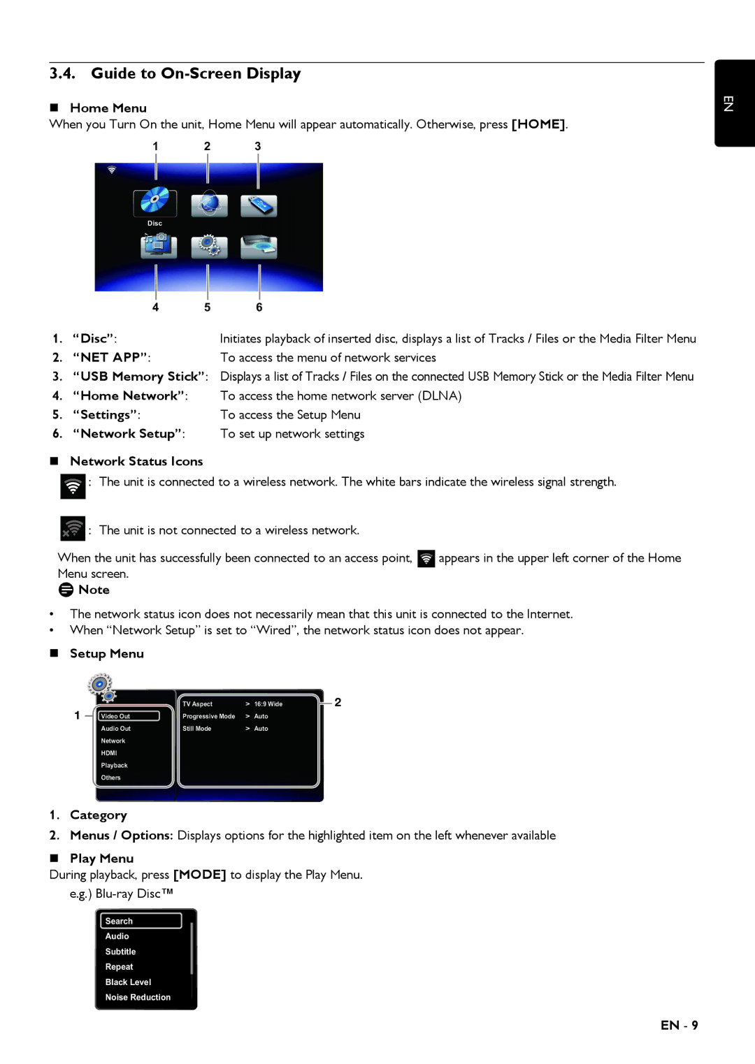 Magnavox MBP5320 owner manual Guide to On-Screen Display 