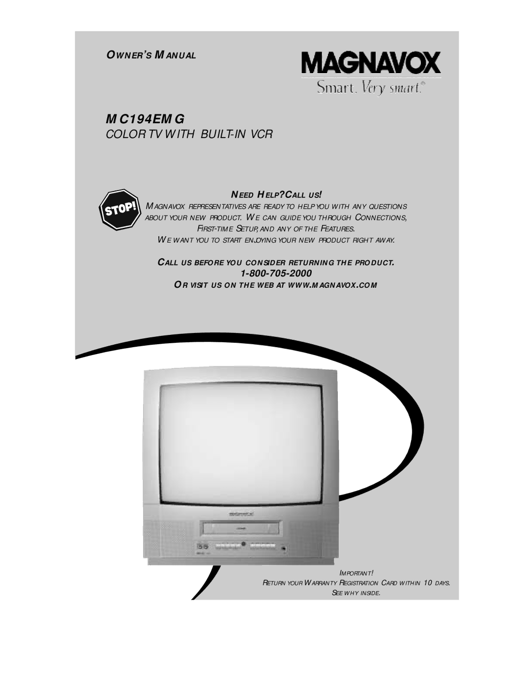 Magnavox MC194EMG owner manual 