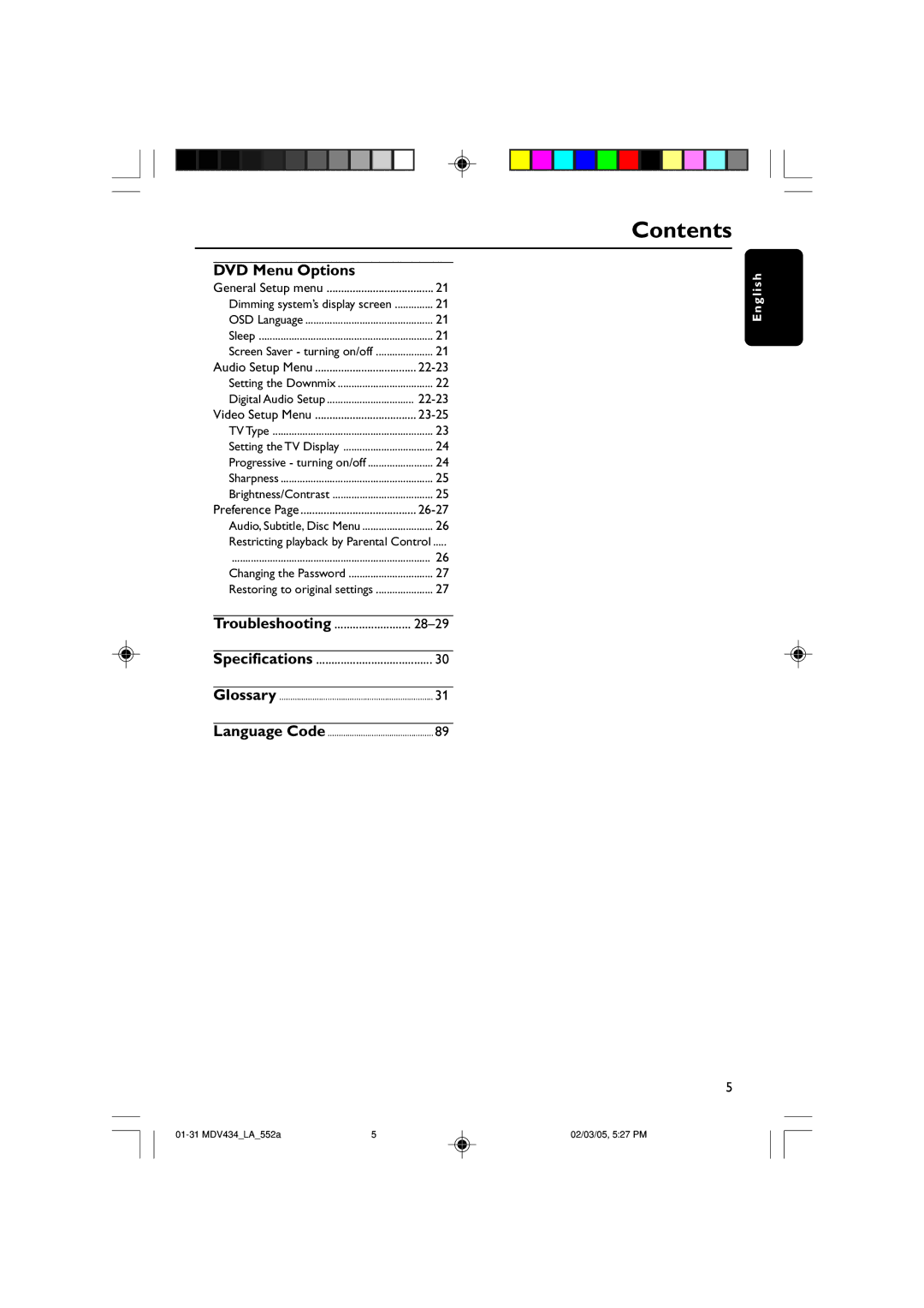 Magnavox MDV434 manual DVD Menu Options, Troubleshooting 