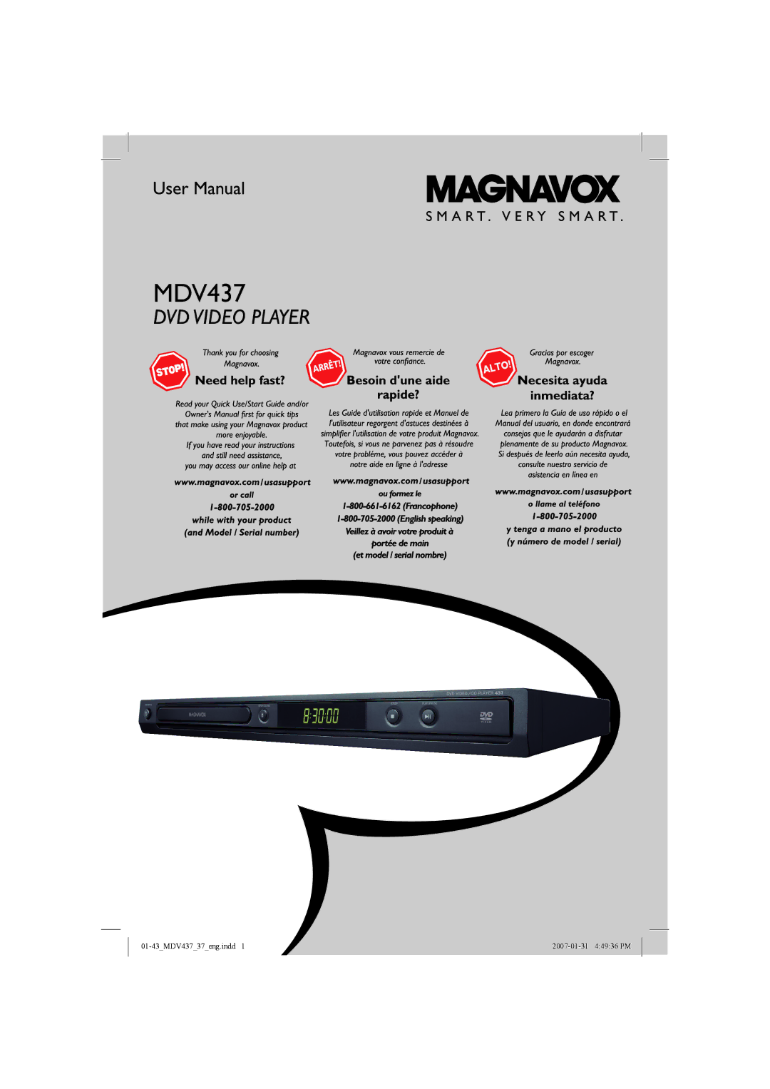 Magnavox MDV437 manual 