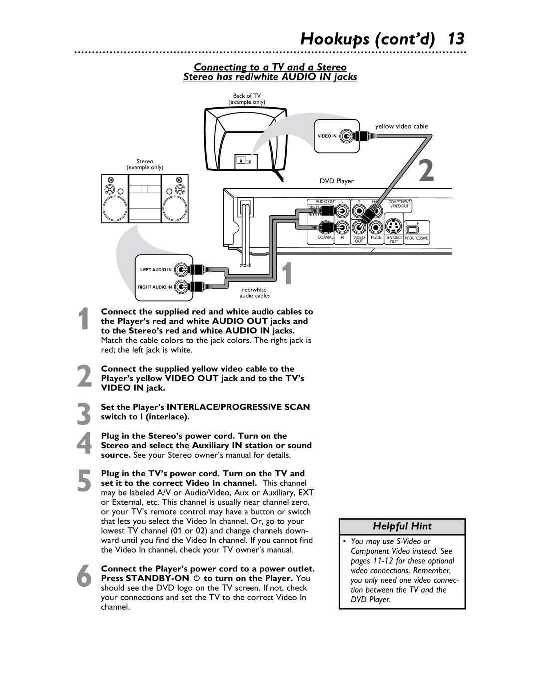 Magnavox MDV453 owner manual Helpful Hint 