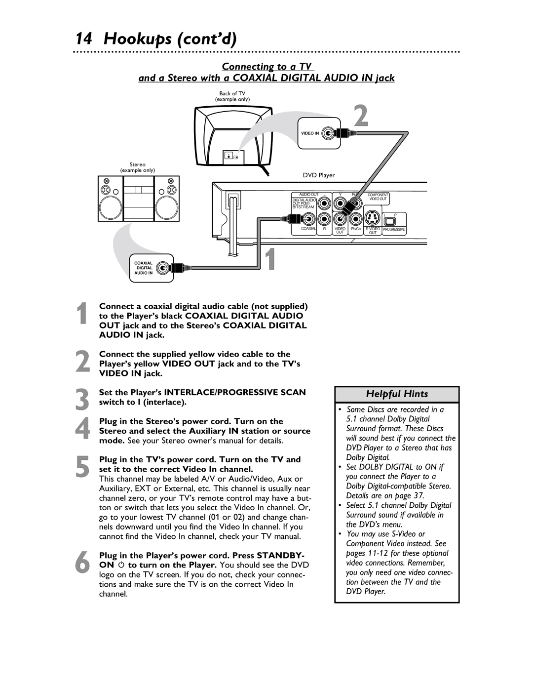 Magnavox MDV453 owner manual Helpful Hints 