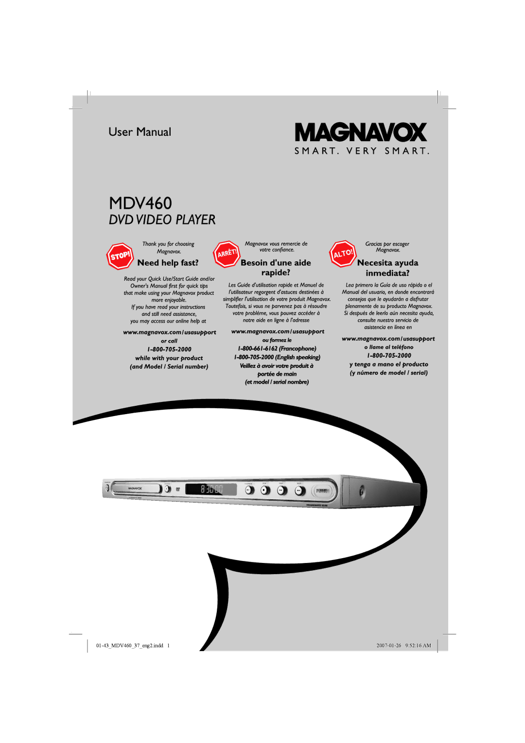 Magnavox MDV460 manual 