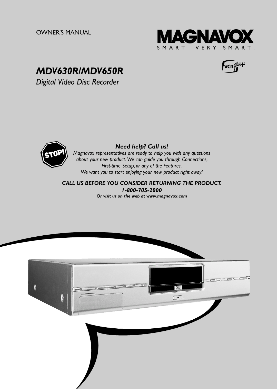 Magnavox MDV630R, MDV650R manual 