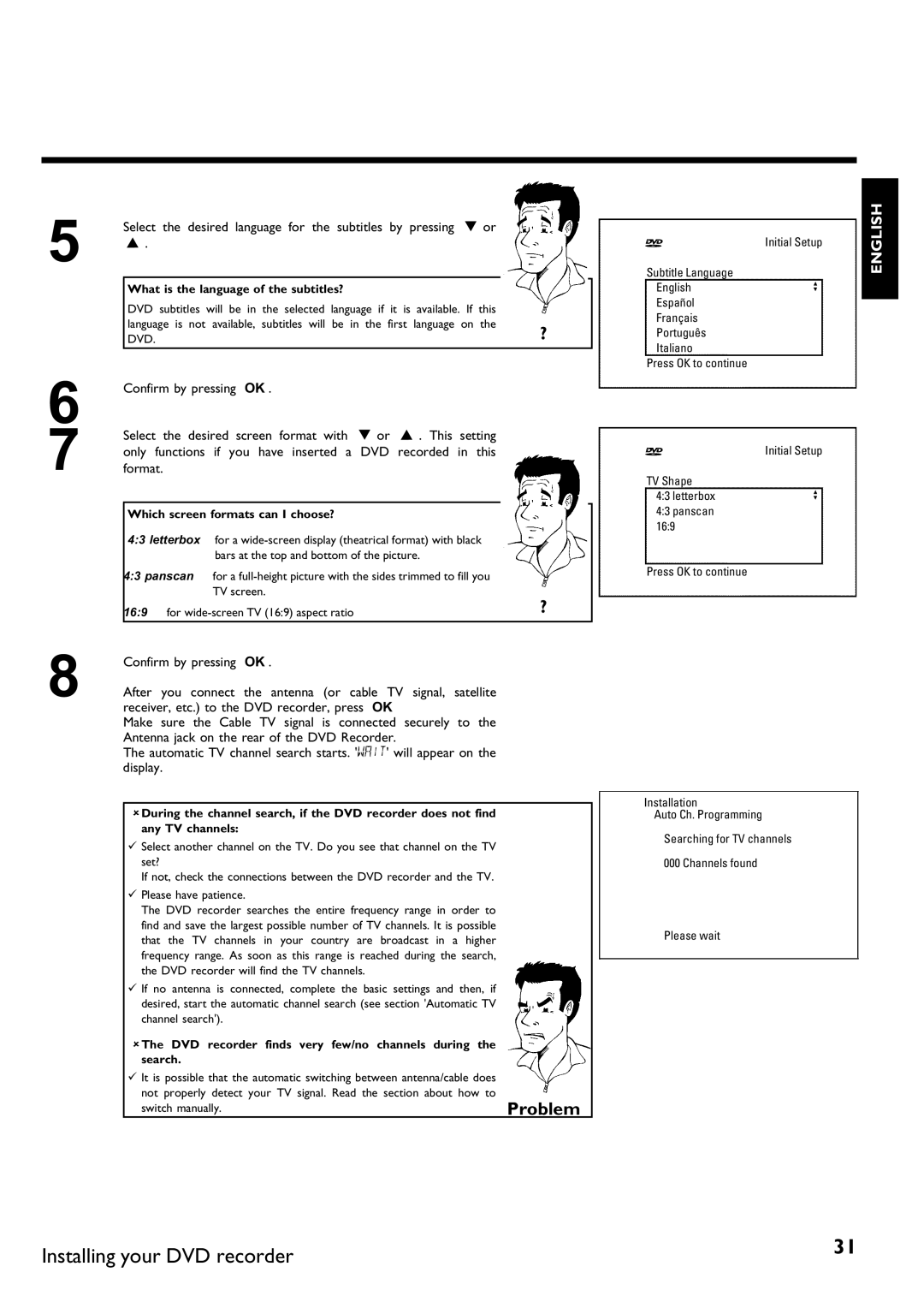 Magnavox MDV630R, MDV650R manual What is the language of the subtitles?, Which screen formats can I choose? 