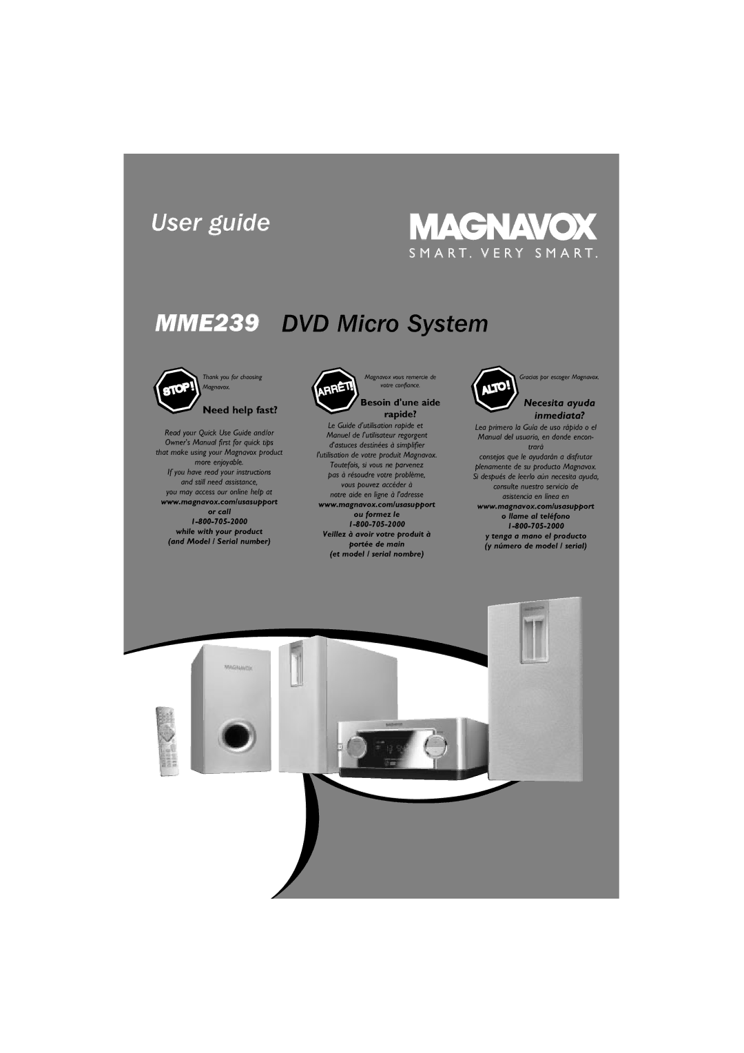 Magnavox MME239 owner manual User guide, Need help fast? 