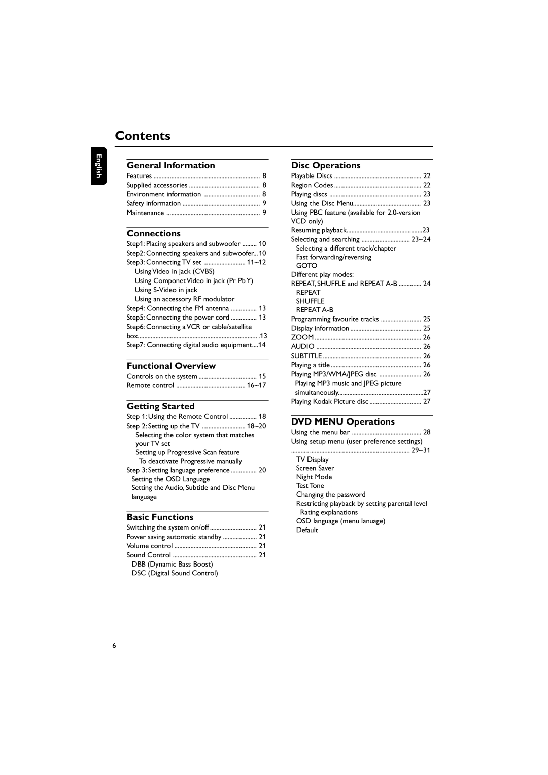 Magnavox MME239 owner manual Contents 