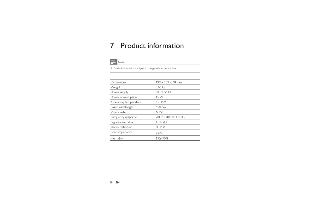 Magnavox MPD8710 manual Product information, Ntsc 