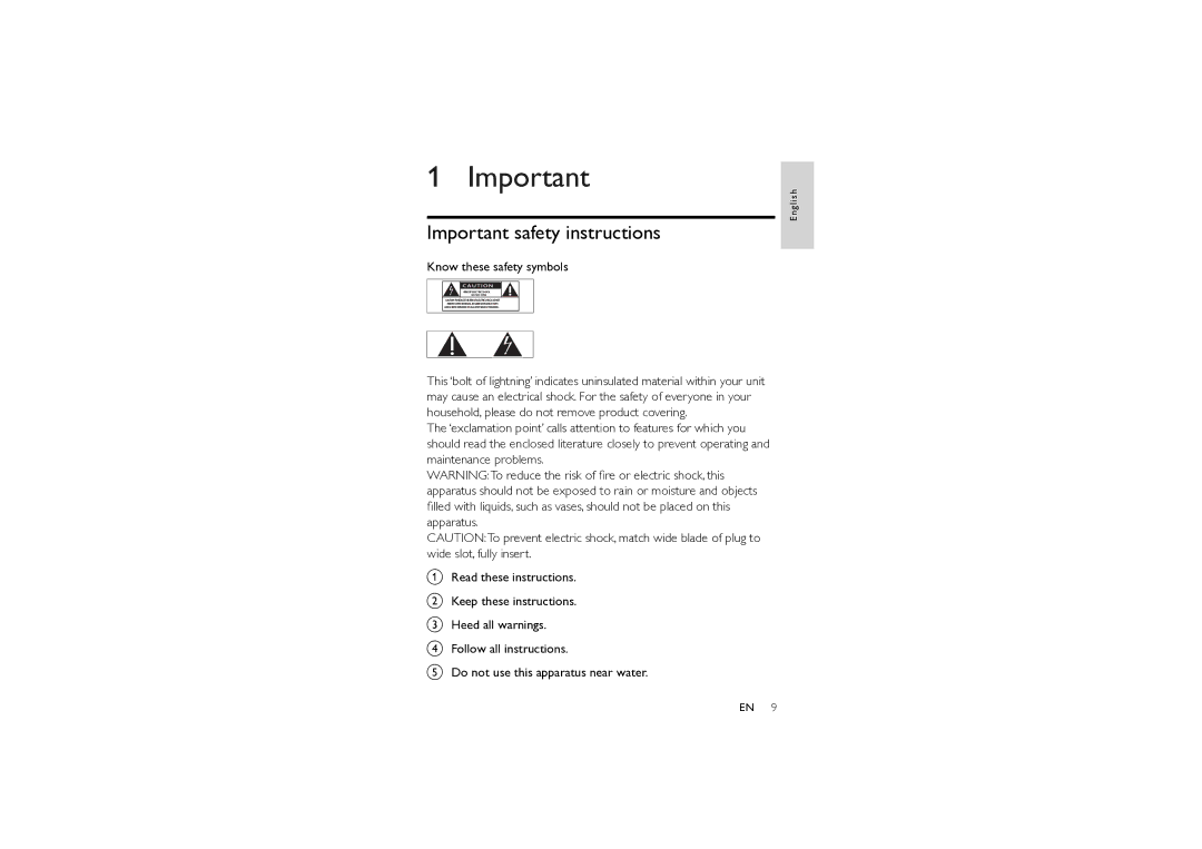 Magnavox MPD8710 manual Important safety instructions, Know these safety symbols 