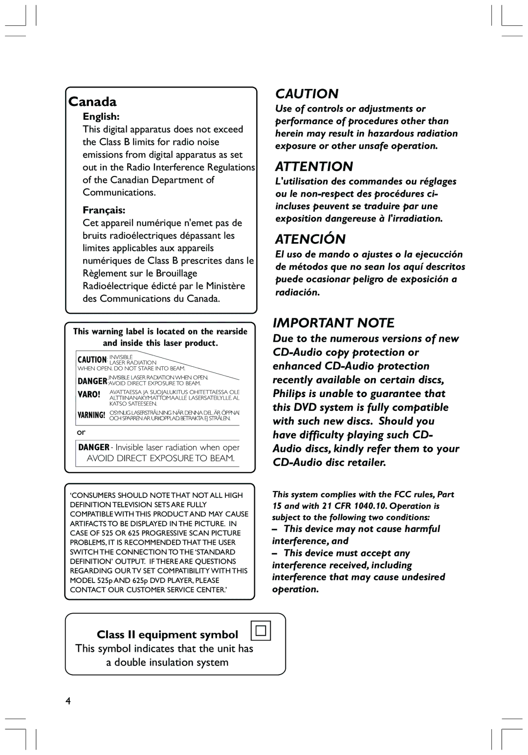 Magnavox MRD130 user manual English, Français 