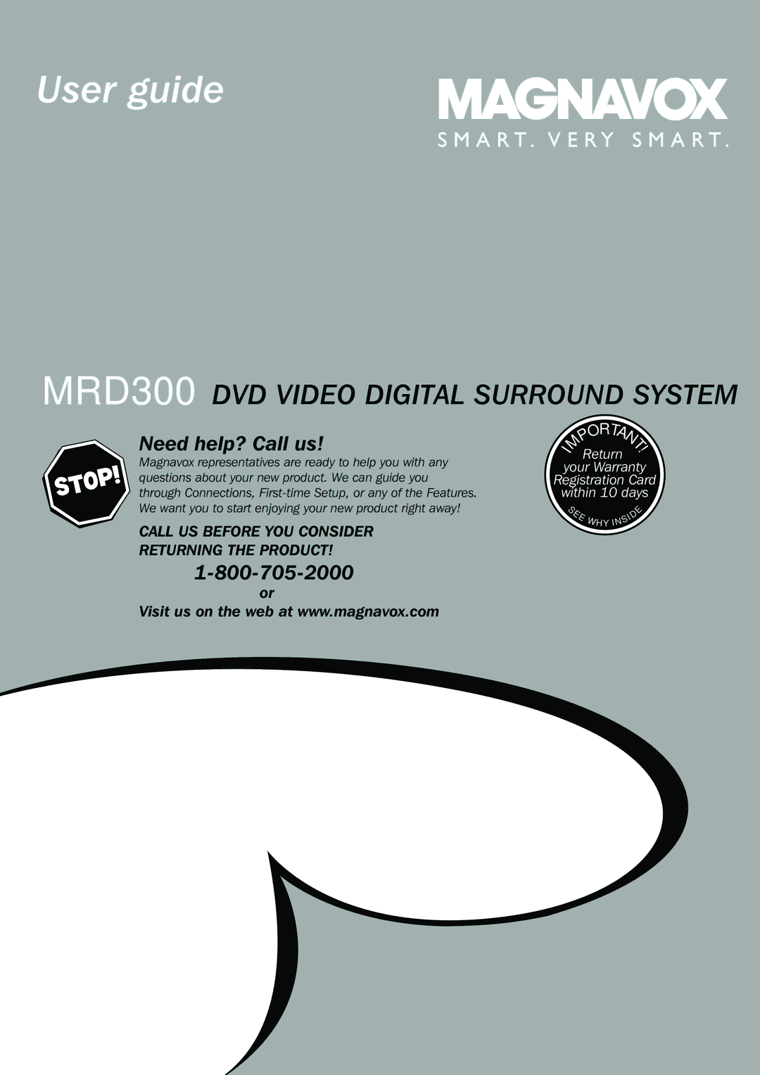 Magnavox MRD300 owner manual User guide 