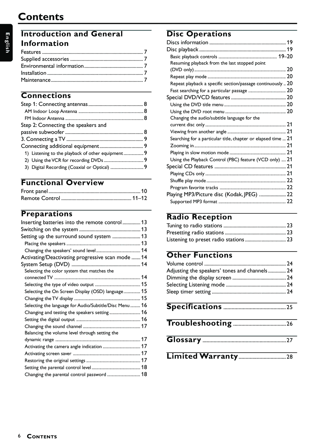 Magnavox MRD300 owner manual Contents 