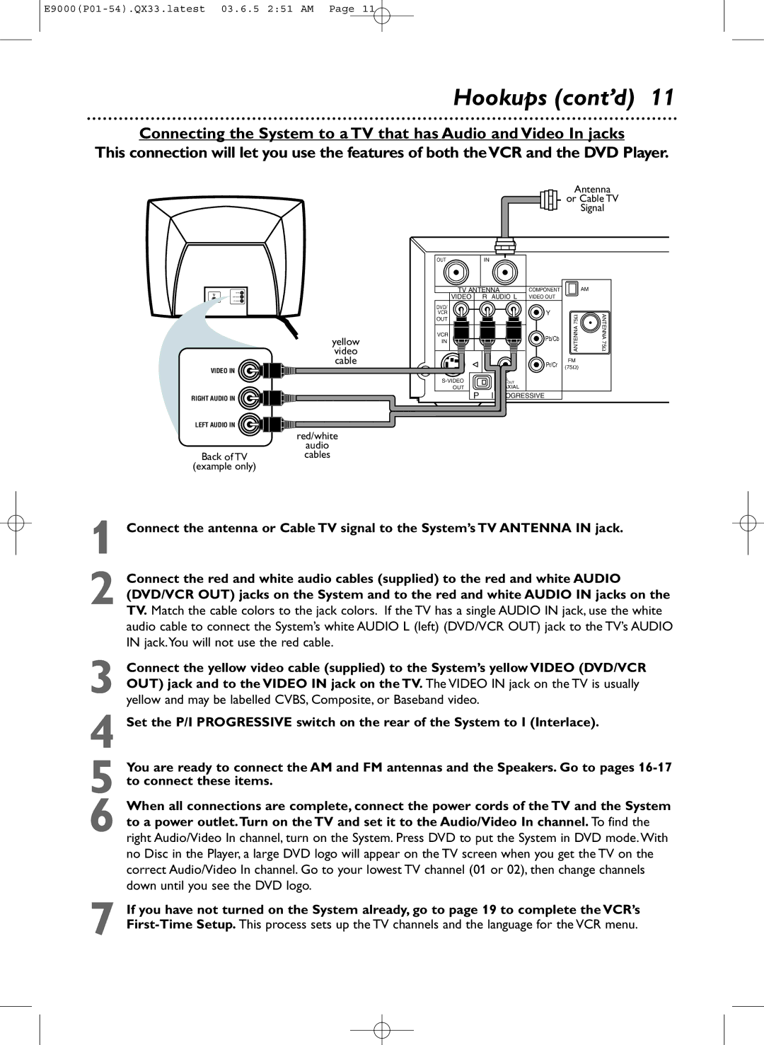 Magnavox MRD500VR owner manual Antenna Or Cable TV Signal 