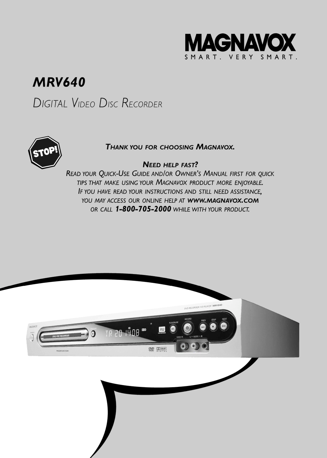 Magnavox MRV640 manual 