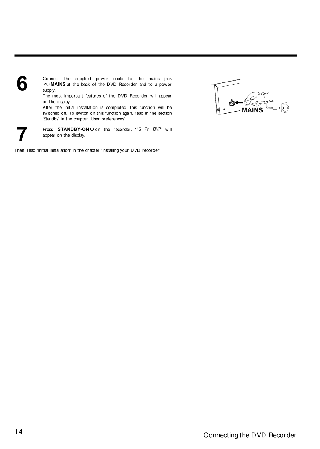 Magnavox MRV640 manual Connecting the DVD Recorder 