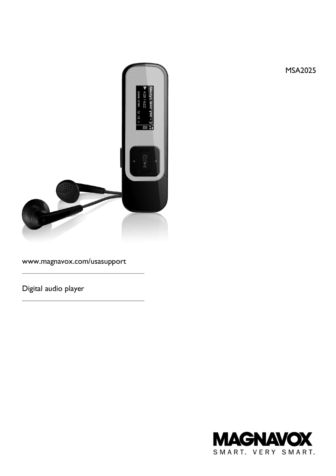 Magnavox manual MSA2025 Digital audio player 