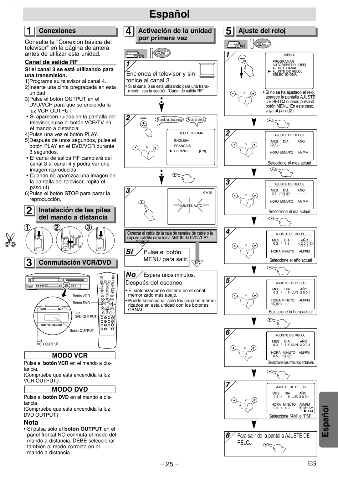 Magnavox MSD804 owner manual Español 