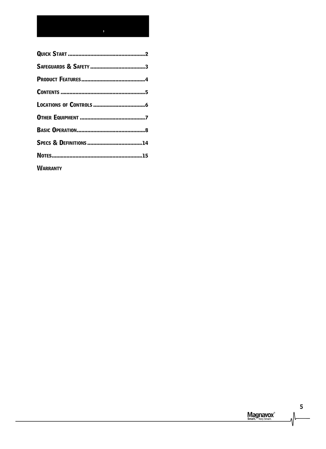 Magnavox MTV-34, MTV-51, MTV-68 manual Contents 