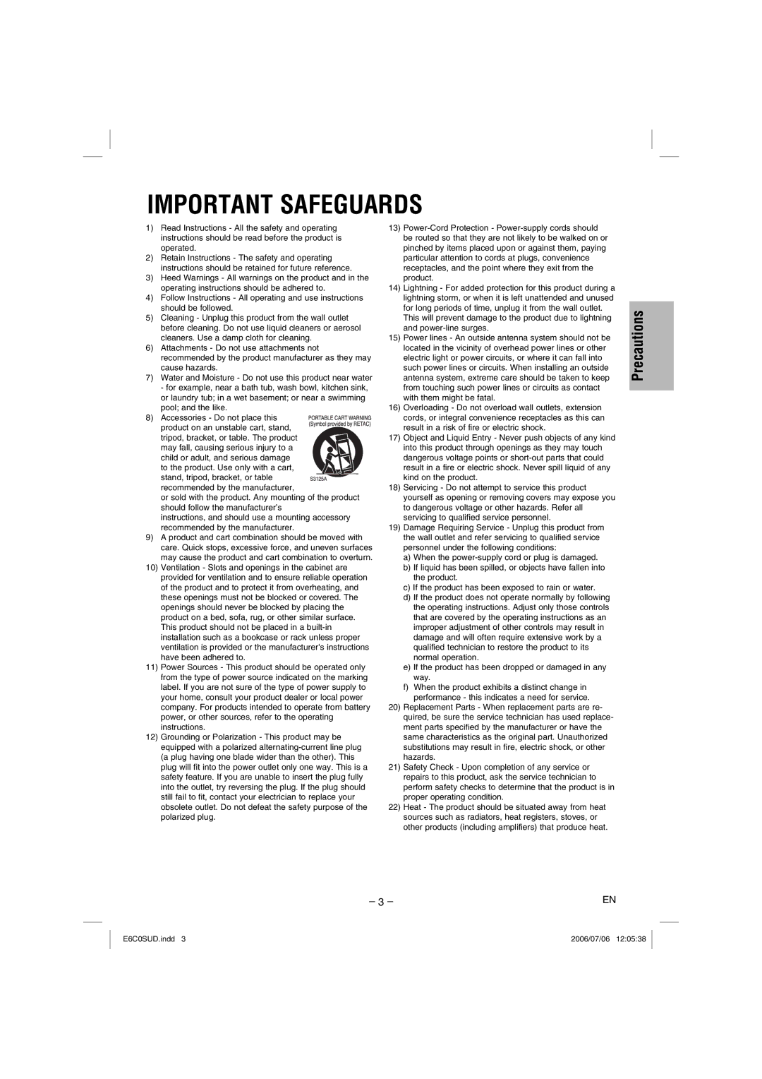 Magnavox MWD200GA owner manual Important Safeguards, Pool and the like 