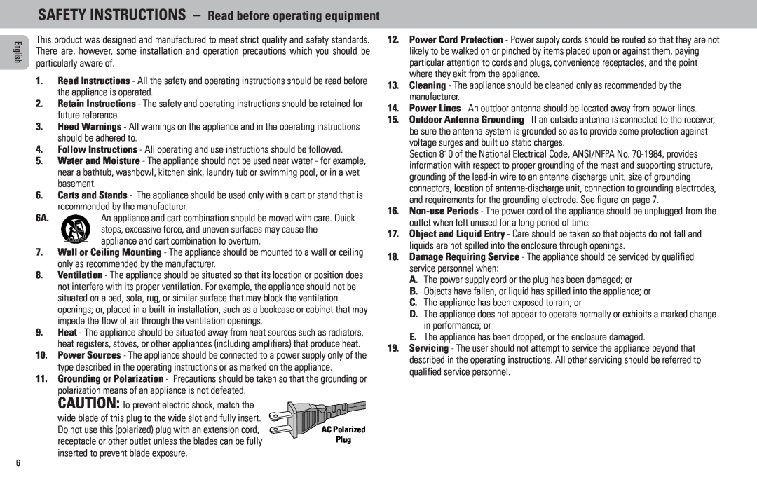 Magnavox MZ7 manual C.The appliance has been exposed to rain or 