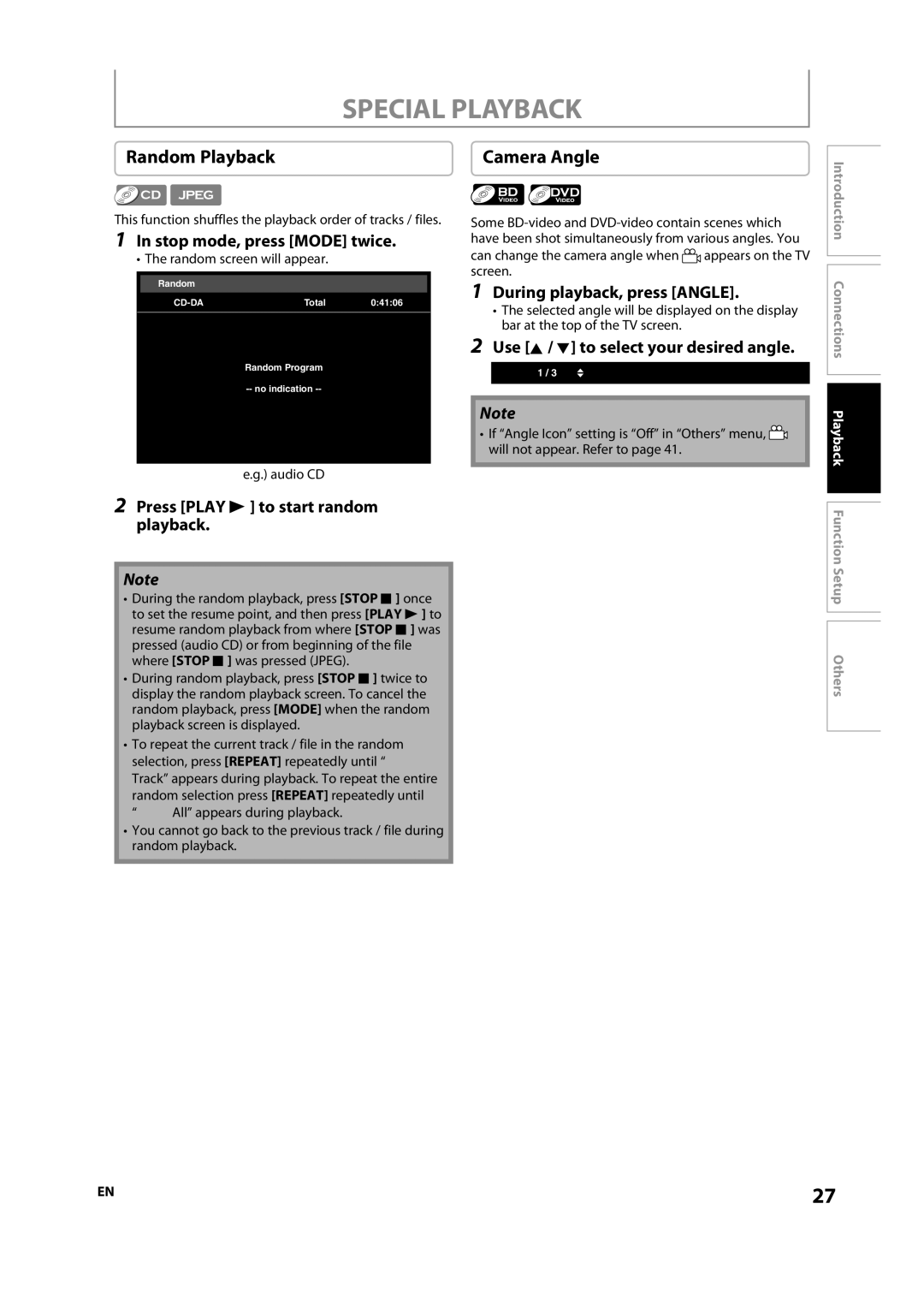 Magnavox NB500MS9 owner manual Random Playback 