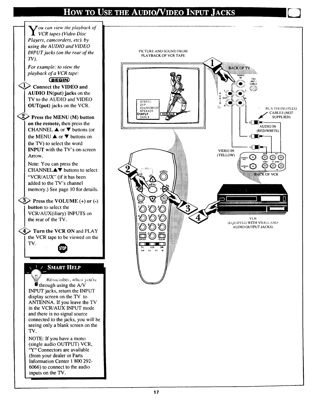 Magnavox TS 2775 owner manual Press the Volume + or 