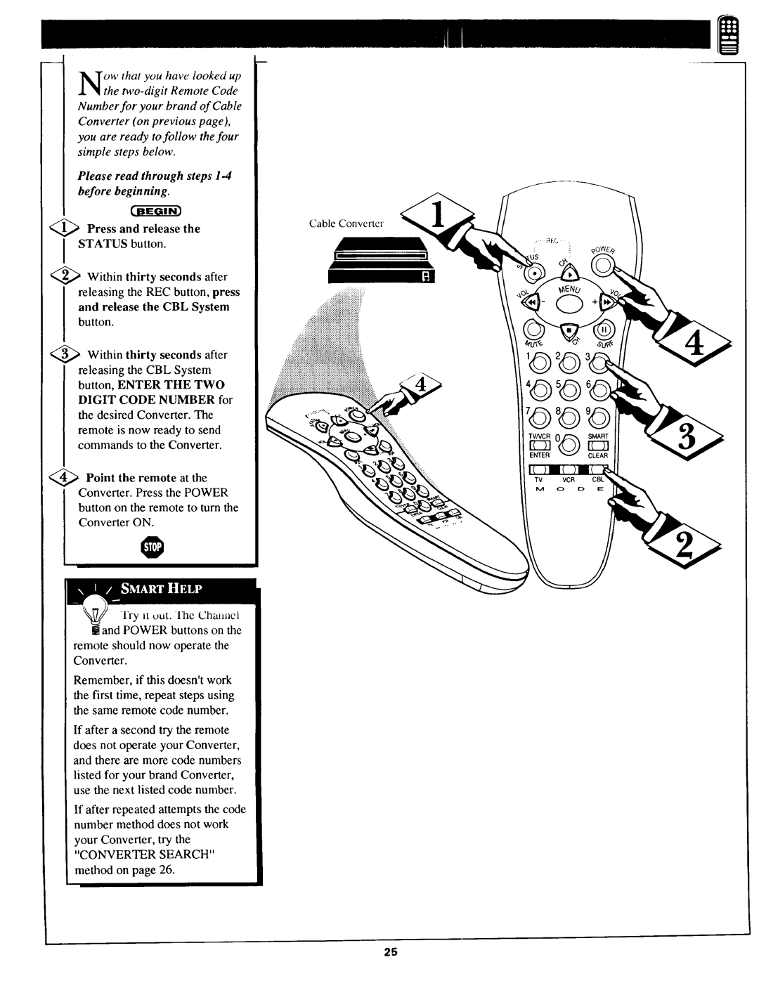 Magnavox TS 2775 owner manual Press and release Status button, Release the CBL System, Within thirty seconds after 