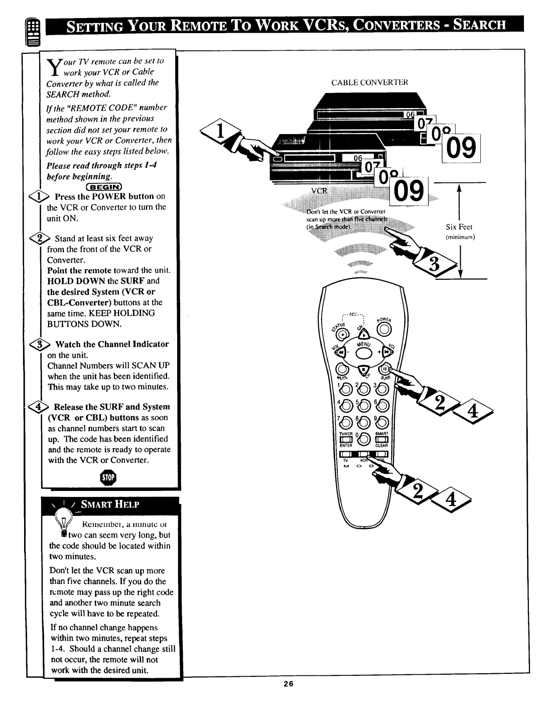 Magnavox TS 2775 owner manual Watch the Channel, Six Feet 